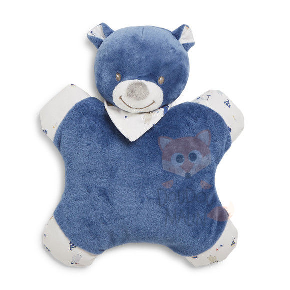  ours bleu blanc bandana 25 cm 
